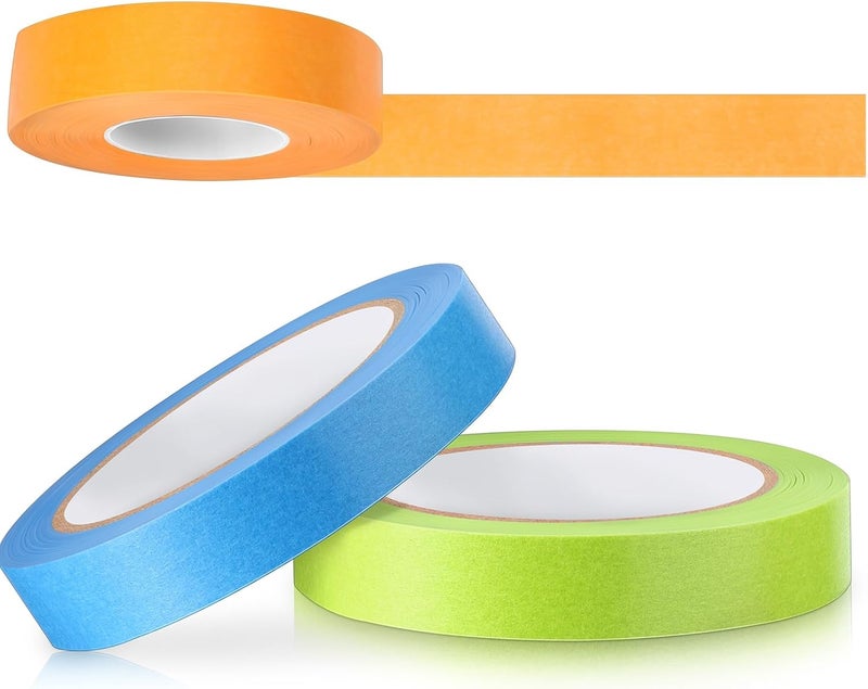 Glenmal 3 Rolls Laboratory Labeling Tapes, 164 Feet Long x 3/4 Inch Width, Temperature Resistant Water Resistant Freezer, Assorted Color for Marking and Colorful Coding Label Tape(Light Color) - Image 1